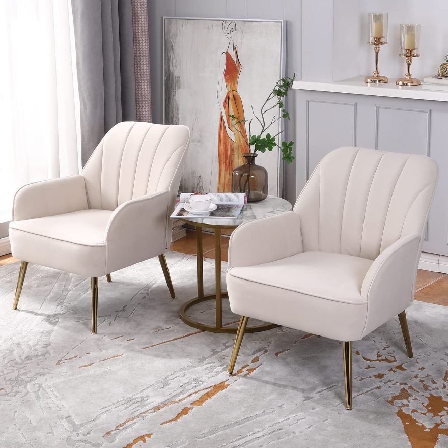 Stylish Set of 2 Accent Chairs for Living Room