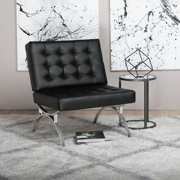 Shop Stylish Black Leather Chairs Online
